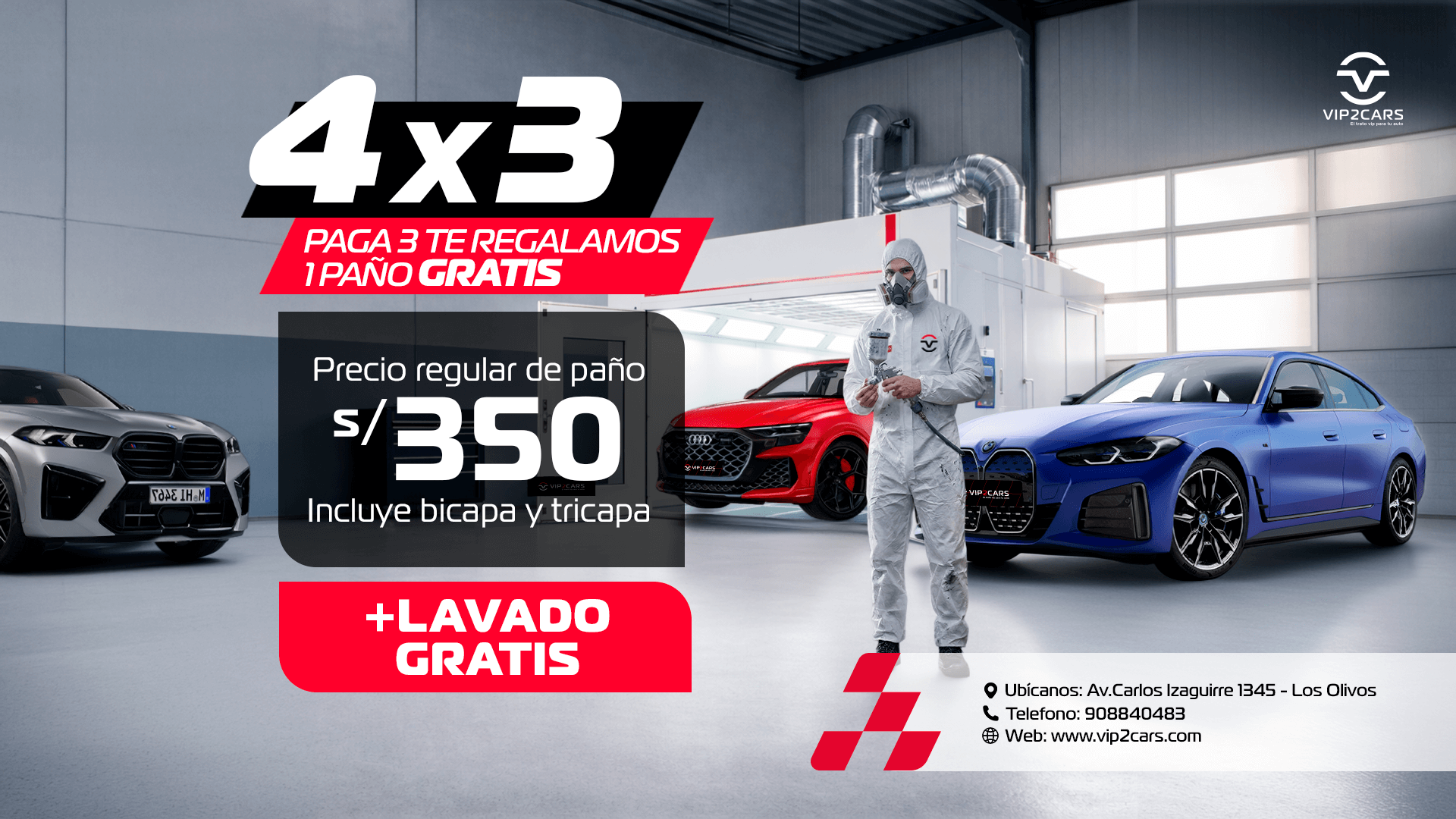 Paga 3 te regalamos 1 paño gratis + lavado gratis