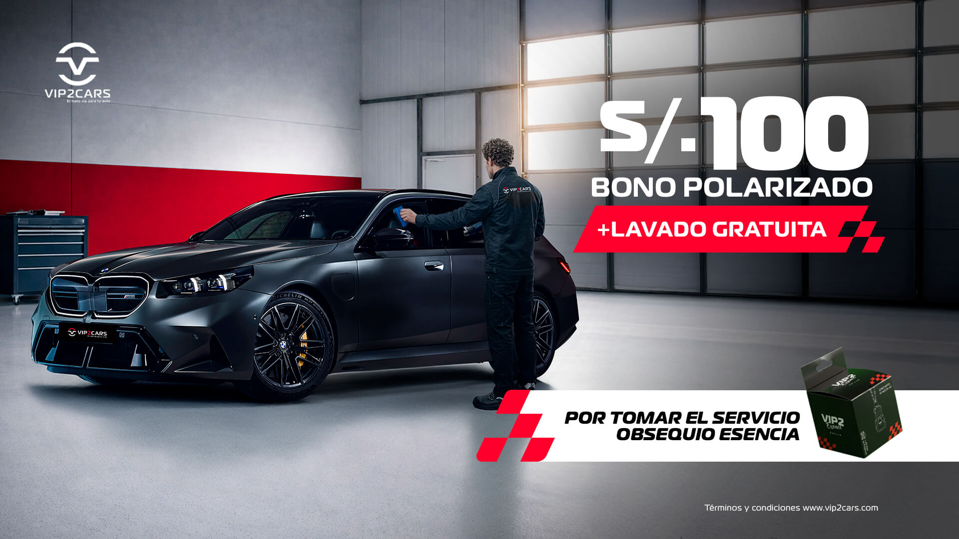 S/ 100 bono polarizado + lavado gratuita